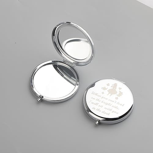 AKTAP Princess Compact Mirror with Inspirational Quote