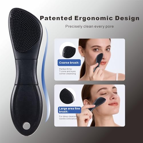 YUSAGO 2-in-1 Facial Cleansing Brush & Blackhead Remover