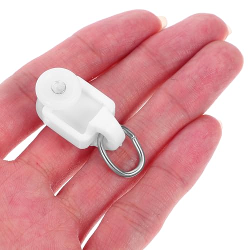 LIOOBO Curtain Track Roller Hooks - 50PCS Mute Glider Hooks