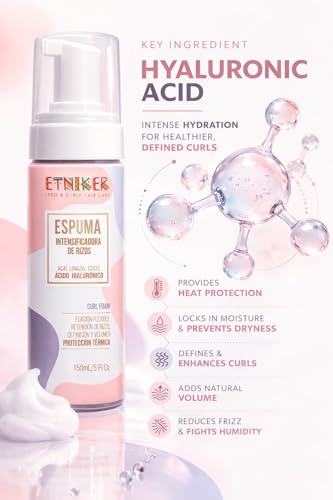 ETNIKER Curl Defining Mousse Foam - Heat & Humidity Protection, 5 oz