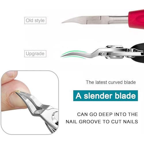 XIORRY Professional Ingrown Toenail Clippers for Thick Nails with Long Handle