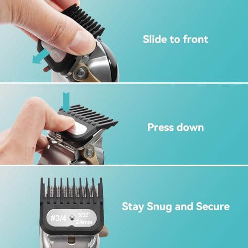 LAVEST 12PCS Clipper Guard Set Compatible with Wahl Clippers - 1/16" to 1"