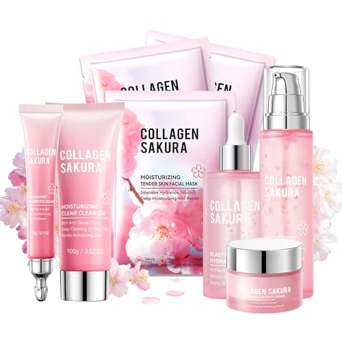 Sakura 8-Piece Hydrating Skincare Set for Women & Girls