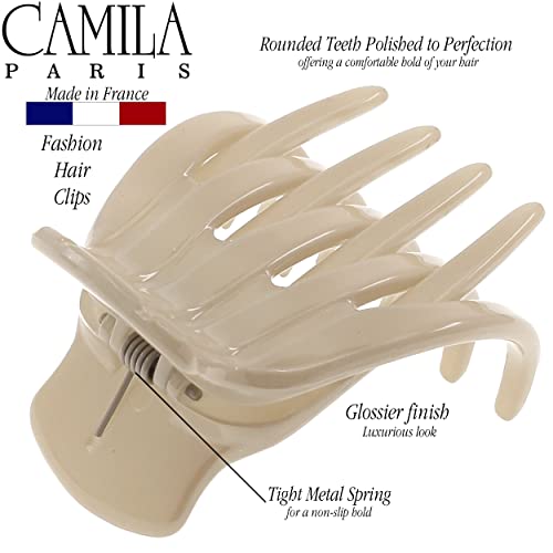 Camila Paris 2" Flat Claw Clip for Thin Hair, French Cellulose Acetate