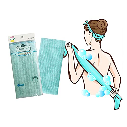 NOPIGO Premium Exfoliating Washcloth Towel 2 Colors Mint Pink Long Back Scrubber Korean Loofah Bath Sponge