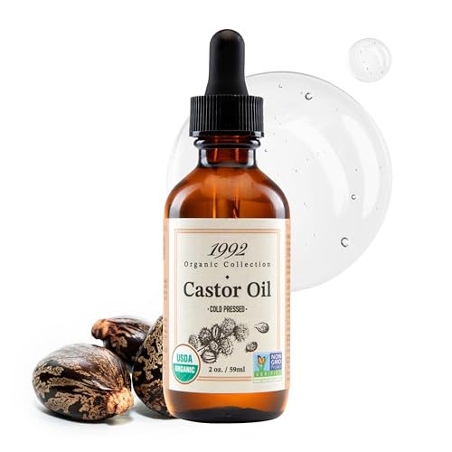 Tropic Isle Living Organic Castor Oil 2oz - Cold Pressed, USDA Certified, Versatile Hair & Skin Moisturizer