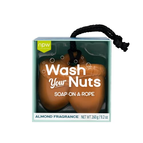 NPW Hello Handsome Nut-Shaped Soap on a Rope - Almond Scented, 9.2 oz