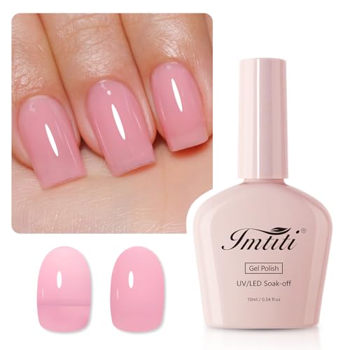 Pink Sheer Jelly Gel Nail Polish - 10ML Translucent Manicure