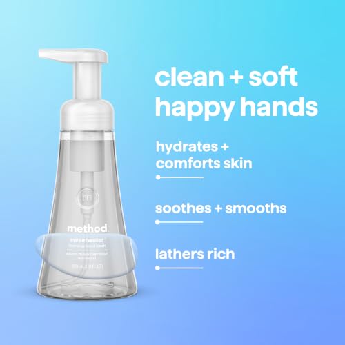 Method Foaming Hand Wash - Sweet Water, 10 fl oz (3 Pack) | Gentle Cleansing & Hydrating Formula