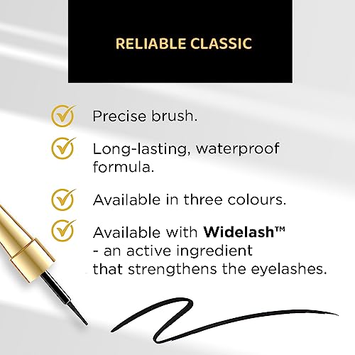 Eveline Celebrities Black Waterproof Eyeliner - Smudge-Proof, Long-Lasting Makeup