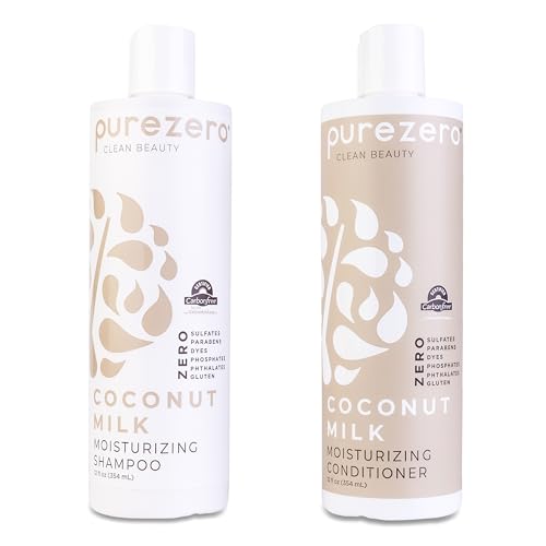 Purezero Coconut Milk Shampoo & Conditioner Set for Hydration & Shine