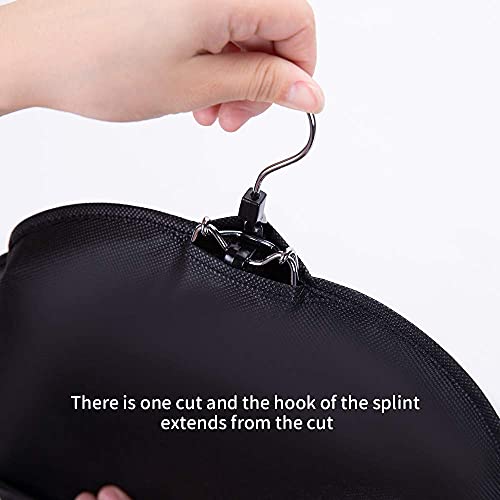 3PCS 31.5-inch Hair Extension Storage Bag with Hanger - Black Dust-Proof