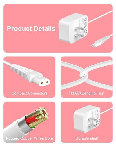 ADRICY Replacement Charger for Braun Silk-épil 9, 7, 5 and FaceSpa Pro