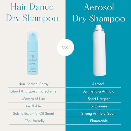 Hair Dance Natural Dry Shampoo Powder - Organic, Vegan, Travel Size