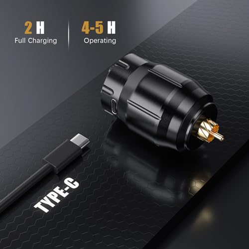 LIUMATE Wireless Tattoo Power Supply - 1500mAh RCA Cordless Battery Pack