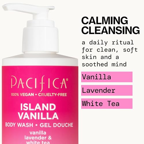 Pacifica Island Vanilla Body Wash with Aloe & Hyaluronic Acid - 12 Fl Oz