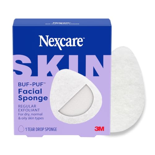 Buf-Puf Regular Facial Sponge - Exfoliating Face Scrubber, 2 Pack