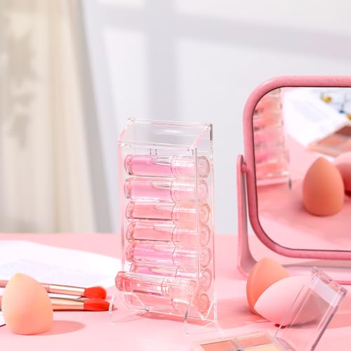 Weysat Lip Balm Organizer - 2 Pcs Clear Acrylic Dispensing Holder