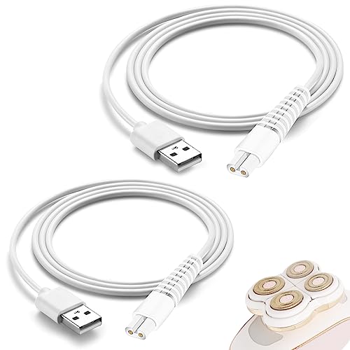 ATUOE Replacement USB Charging Cable for Flawless Legs Shaver - 3.3ft, 2 Pack