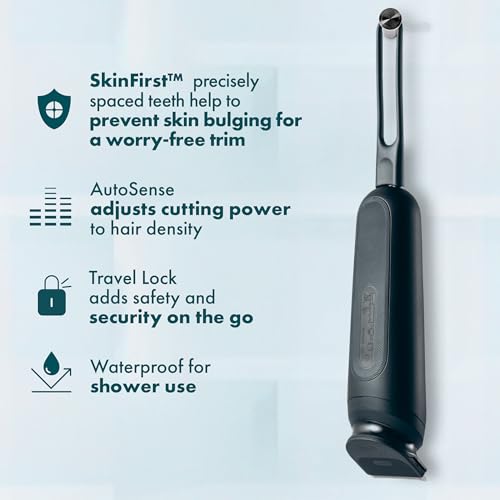 Gillette i7 Intimate Men¡¯s Premium Pubic Hair Trimmer, Waterproof LED Body Hair Trimmer for Men, Manscaping Body Groomer