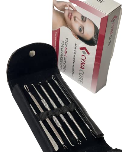 Cynamed Professional 6-Piece Stainless Steel Blackhead & Acne Remover Kit