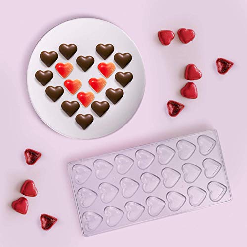 Polycarbonate Chocolate Mold for Mini Heart Shapes | Durable DIY Tool