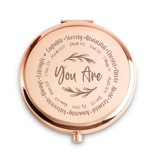 Personalized Spiritual Compact Mirror - Inspirational Gift for Women