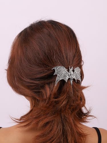 HAQUIL Gothic Moon Moth Hairpin, Vintage Celtic Metal Hair Clip for Women