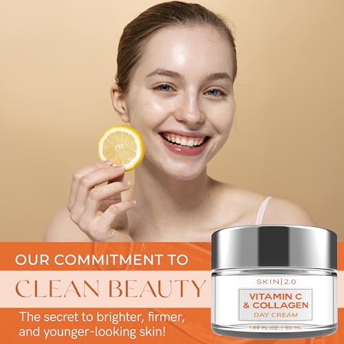 Vitamin C & Collagen Face Moisturizer - Anti-Aging Hydrating Cream - 1.69 Fl oz