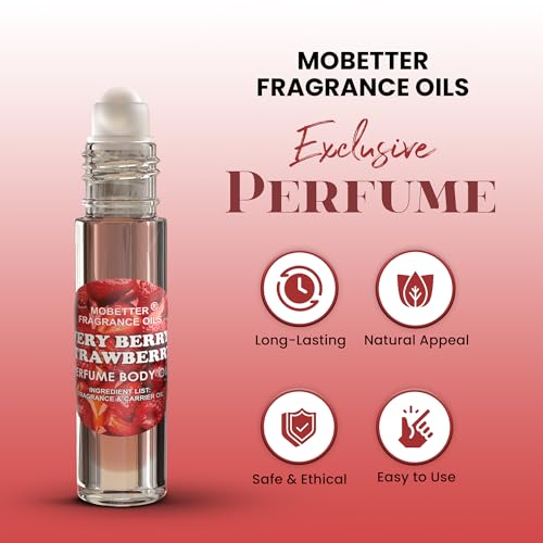 MOBETTER FRAGRANCE OILS Very Berry Strawberry Perfume Body Oil - Long-Lasting Scent