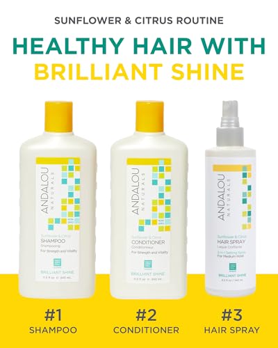 Andalou Naturals Brilliant Shine Hair Spray - Sunflower & Citrus, 8.2 fl oz