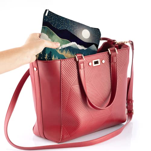 Forest Makeup Bag - Portable Cosmetic Pouch, 10x7 Inch