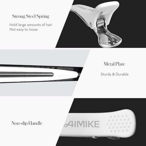 AIMIKE Duckbill Hair Clips - Non-Slip 4-Piece Styling Set