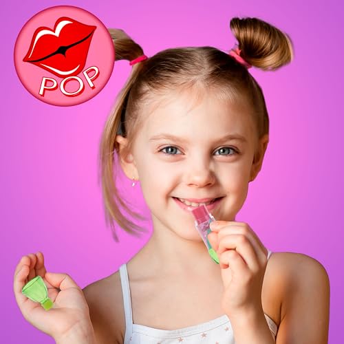 Expressions 8pc Pop Gloss Soda Flavored Lip Balm Set for Kids