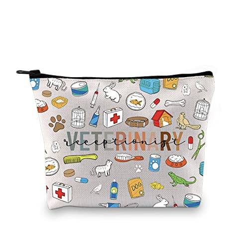 Veterinary Receptionist Canvas Crossbody Bag - Animal Rescue Gift Pouch