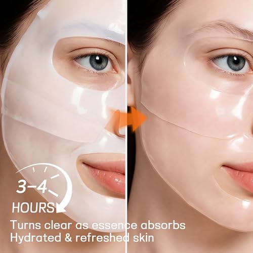 Biodazzle Bio-Collagen Real Deep Hydrating Overnight Hydrogel Face Mask 4-Pack