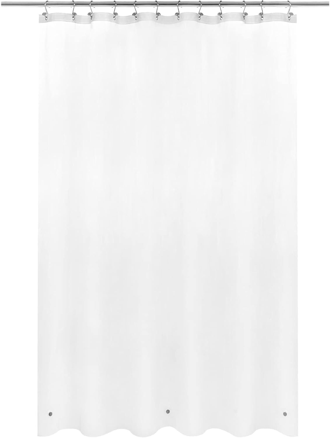 Clear Plastic Shower Liner - Premium Waterproof PEVA Curtain with Rustproof Grommets & 3 Magnets | Standard Size