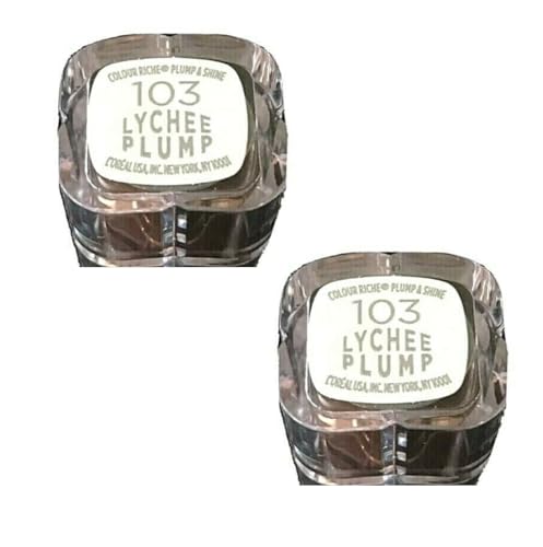 L'Oreal Paris Colour Riche Plump and Shine Lipstick - Lychee Plump (Pack of 2)