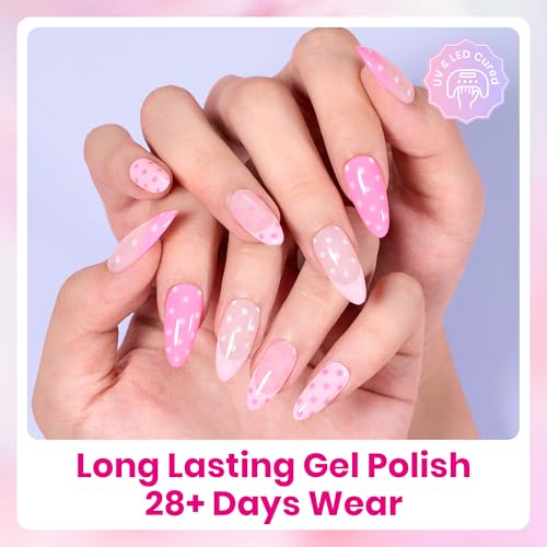 Beetles Pink Gel Nail Polish Set - 6 Shades for DIY Manicures