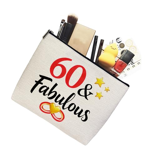 60th Birthday Gift Cosmetic Bag - Funny 1966 Makeup Pouch for Women