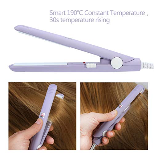 Mini Ceramic Hair Curler & Straightener - 2 in 1 Travel Flat Iron
