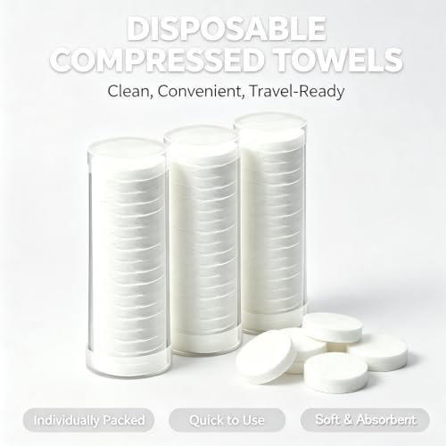DK-SIMINA Disposable Hot Face Towels - Reusable Warm Facial Cloths, 60pcs