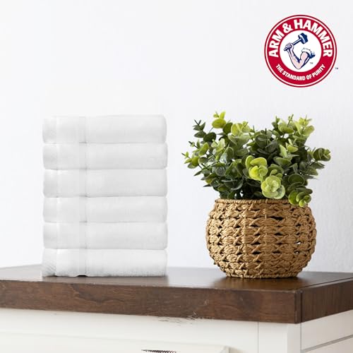 Arm & Hammer Super Soft Washcloths - 6 Pack, White for Sensitive Skin