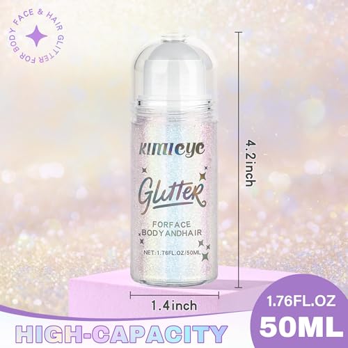Mermaid Roll-On Body Glitter Gel - Holographic Shimmer 50ml