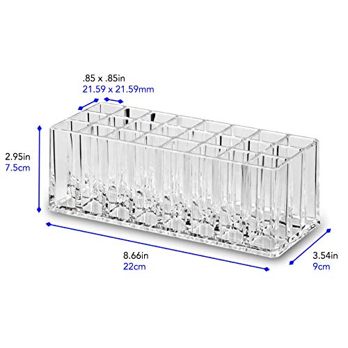 BY ALEGORY Acrylic Lip Gloss Organizer | 24 Space Makeup Holder