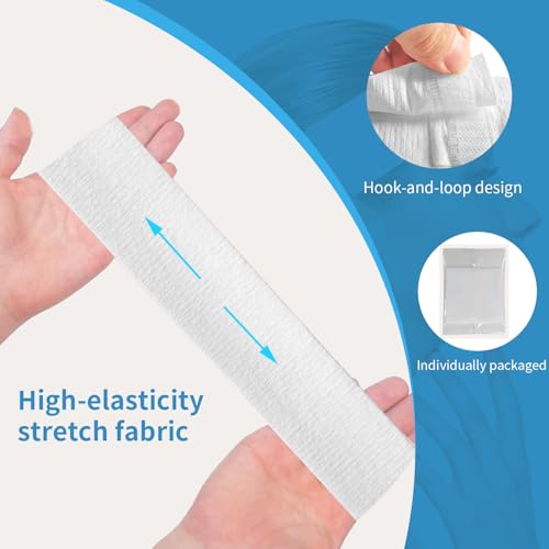 MoyRetty 100 Pack Disposable Headbands for Spa & Facials