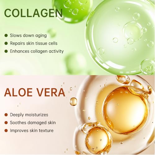 ASYBO Collagen & Aloe Vera Facial Sheet Mask - 20 Pack Anti-Aging Skincare