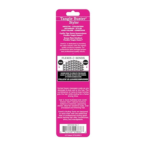 KareCo Mini Detangling Brush – Portable Tangle Buster for All Hair Types