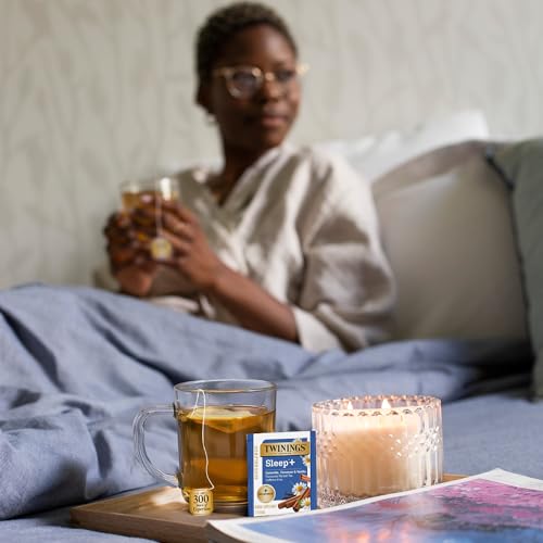 Twinings Sleep+ Herbal Tea with Melatonin, Chamomile & Vanilla - 16 Tea Bags Pack
