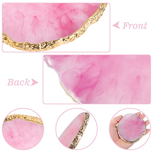 BESARME 6-Piece Resin Nail Art Palette Set with 5 Brushes